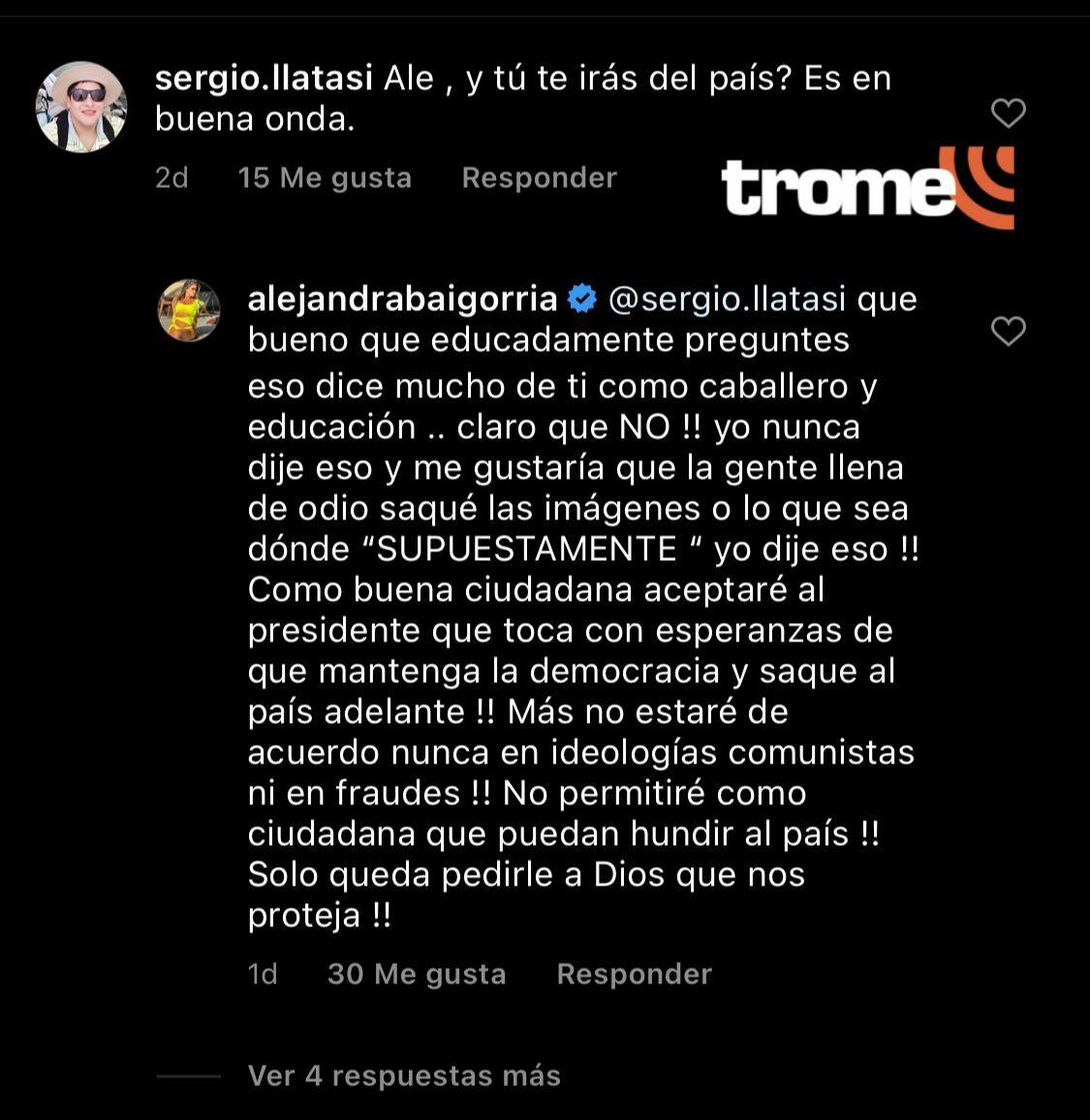 Alejandra Baigorria no se irá del Perú tras asunción de Pedro Castillo