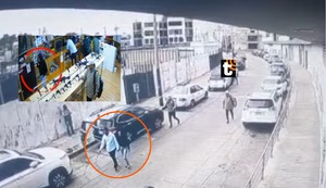 ¡Nuevas imágenes del robo en armería en Surco! Cámara captó los movimientos iniciales de los delincuentes