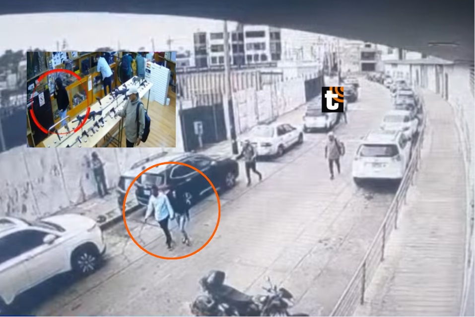 Nuevas imágenes tras feroz robo de armería en centro comercial de Surco.