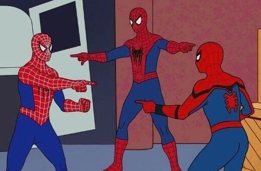 Uno de los memes que más circuló en internet previo al estreno de "No Way Home" fue el encuentro entre los tres Spider-Man. (Foto: Marvel)