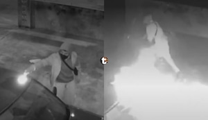 ¡Pánico en San Luis! Extorsionadores incendiaron auto frente a taller en la avenida Canadá