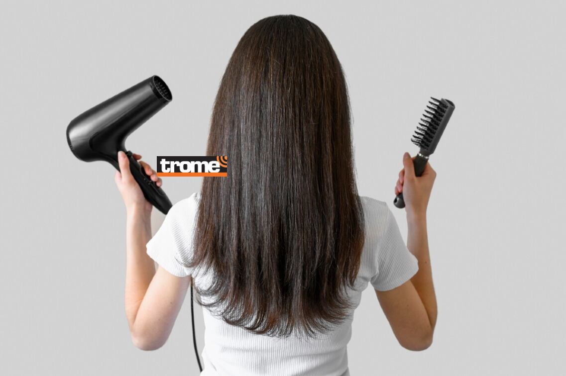 El uso de secadoras y planchas alisadoras pude dañar la fibra del cabello. Kérastase remarca que es importante darle los cuidados necesarios para protegerlo. (Foto compos: Isabel Medina / Trome).