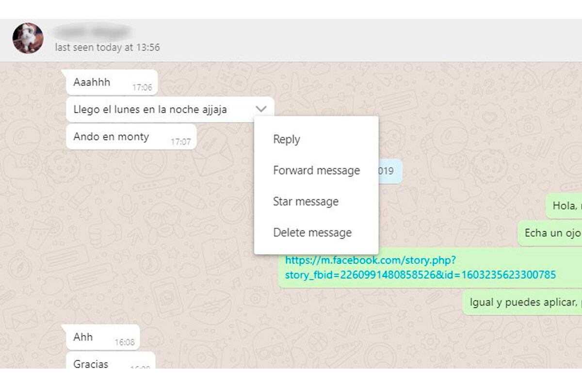 La última actualización de WhatsApp Web generó que todas las funciones se colocaran en inglés. (Foto: WhatsApp)