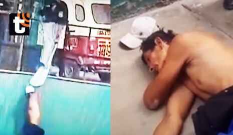 ¡Se quebró los huesos por escapar! Extorsionador se lanza de muro de 10 metros para huir de la Policía en...