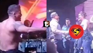 Las imágenes de Karla Tarazona y Christian Dominguez en quinceañero en Huaral: Ella le pide bailar ‘el gusano’ y él la complace