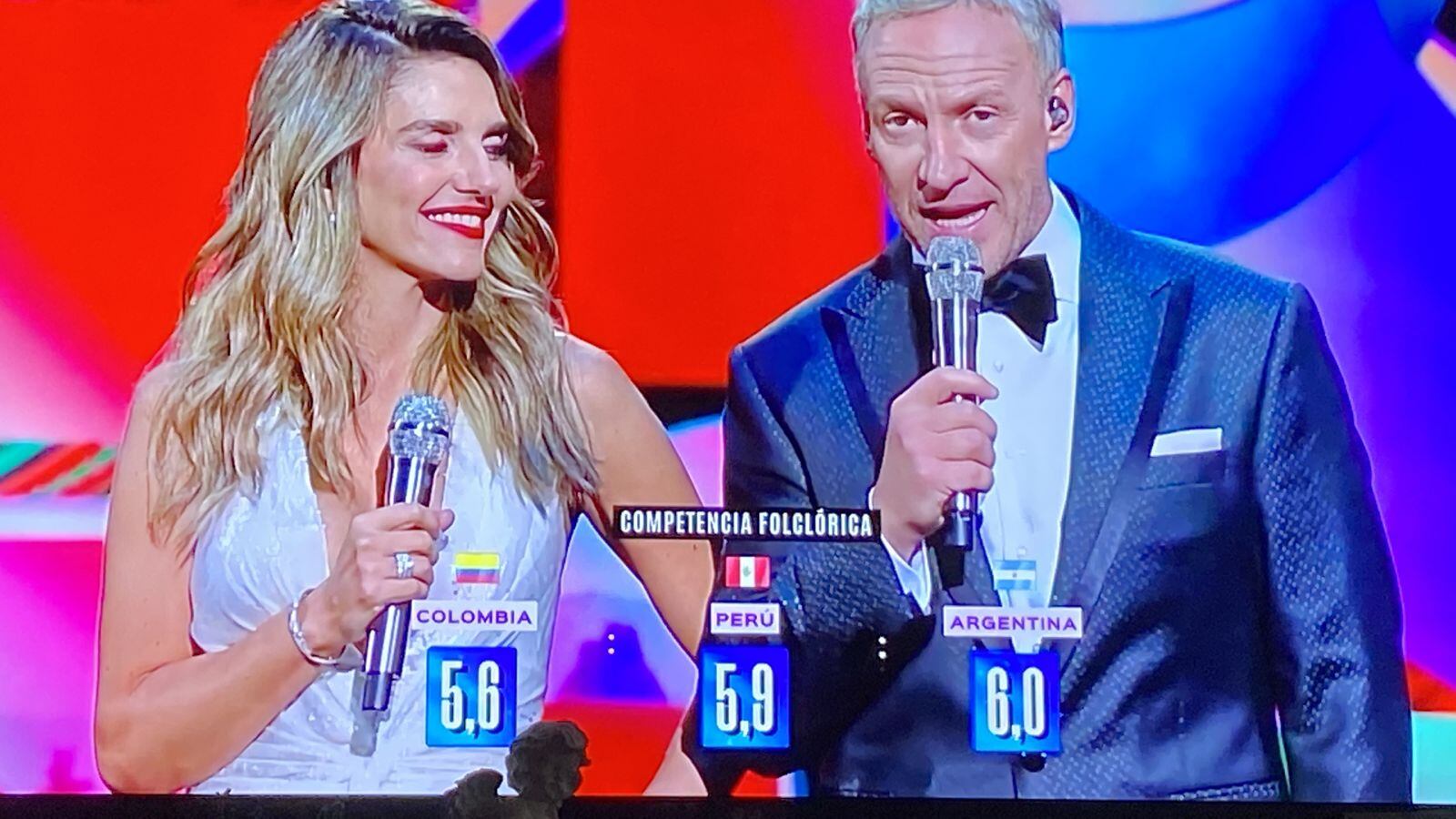 Puntaje de Milena Warthon en Viña del Mar. (Foto: Captura).