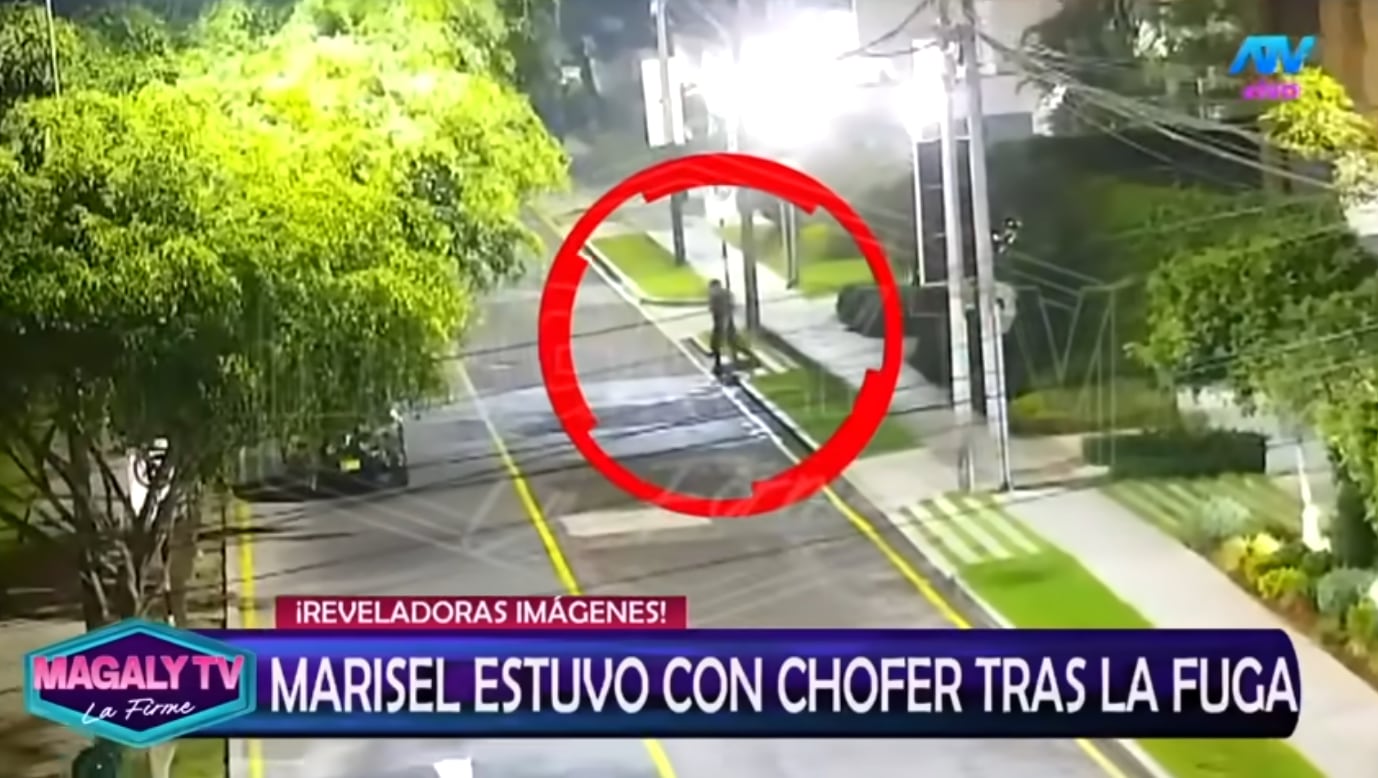 Imágenes del policía que llegó hasta el frontis de la vivienda de la novia de Adrián Villar, cuando ya no estaban las personas reunidas tras el accidente a Lizeth Marzano.