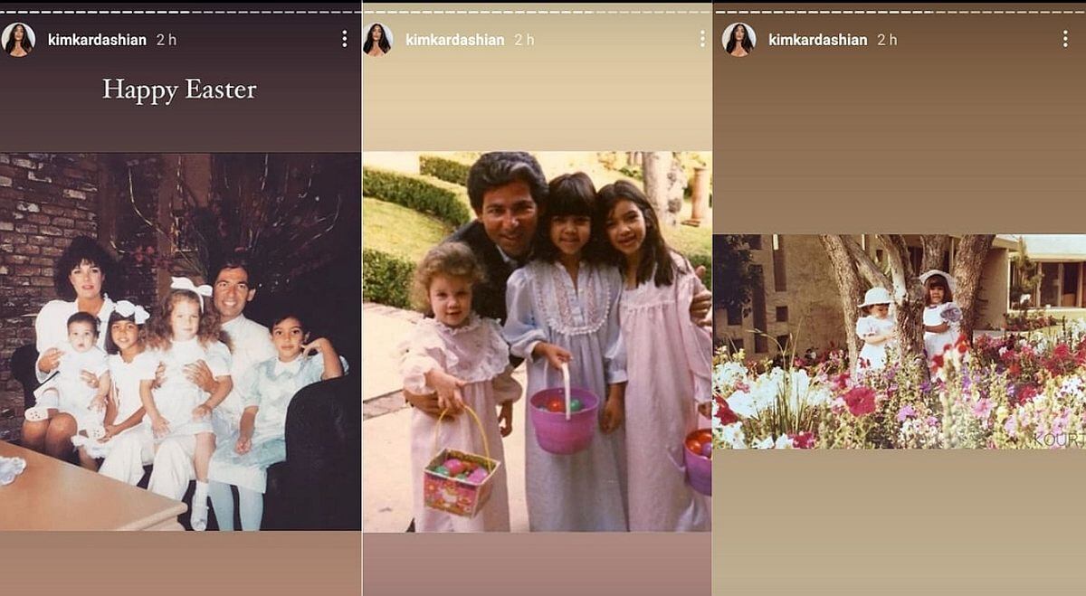 Kim Kardashian, sus hermanas y su padre Robert Kardashian, quien murió en 2003. (Foto: @kimkardashian / Instagram)
