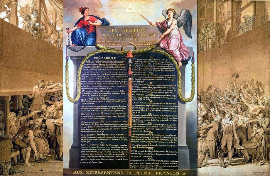 La Declaración de los Derechos del Hombre y del Ciudadano fue adoptada por la Asamblea Constituyente francesa del 20 al 26 de agosto de 1789.
