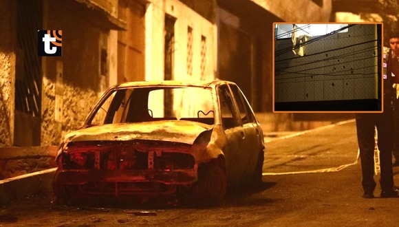 Comas: disparan contra vivienda y queman auto