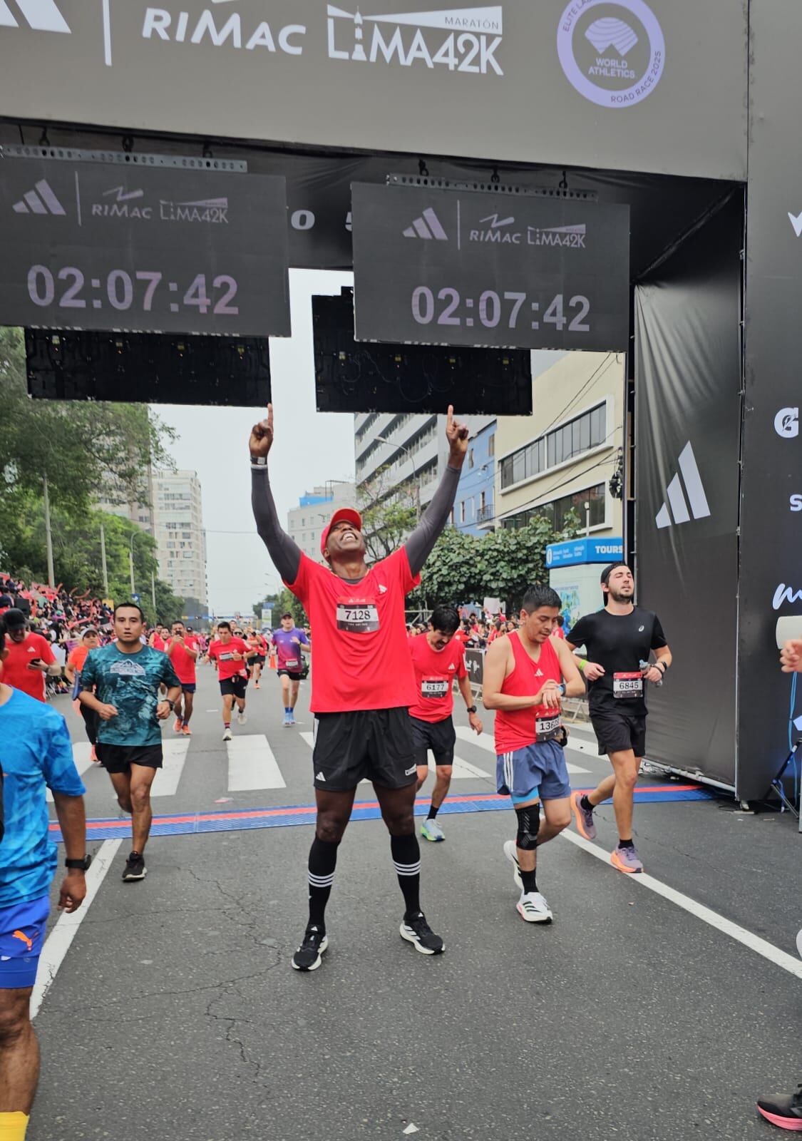 Cuto Guadalupe en la última maratón en Lima