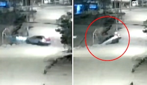 VMT: Auto cae a campo deportivo tras mal cálculo del conductor