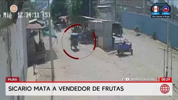 Las cámaras captaron la mototaxi en la que se movían los sicarios. Video: América noticias