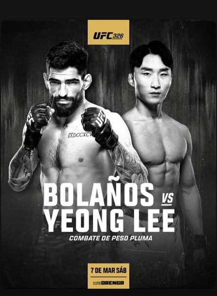 Bolaños va por la victoria ante Yeong Lee en el UFC 236. (@dreamkiller_bolanos)