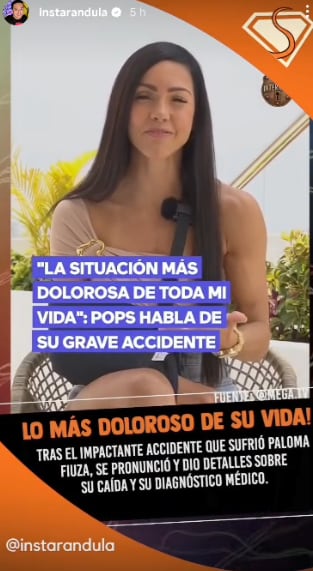 Paloma Fiuza reaparece tras sufrir brutal accidente en el reality ‘El Internado’.