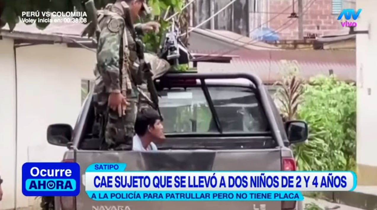 Sujeto fue puesto a disposición de las autoridades luego de 48 horas de haberse llevado a dos niños de dos y cuatro años.
