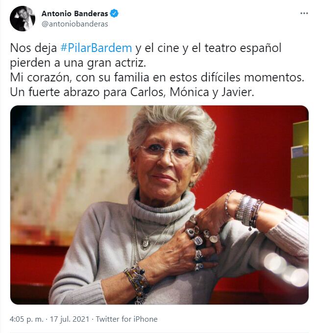 Twitter de Antonio Banderas.
