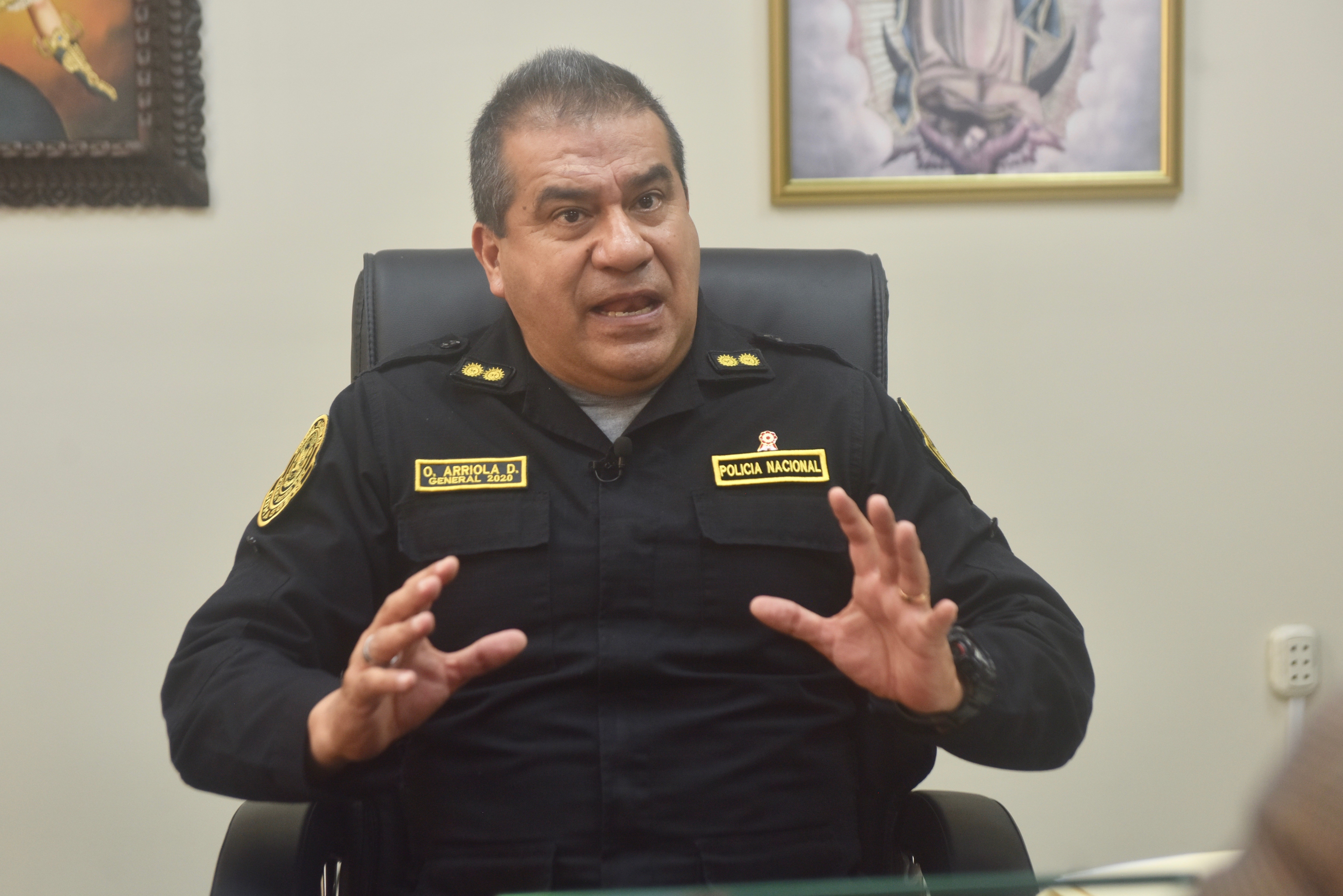 Director general de la PNP, general Óscar Arriola