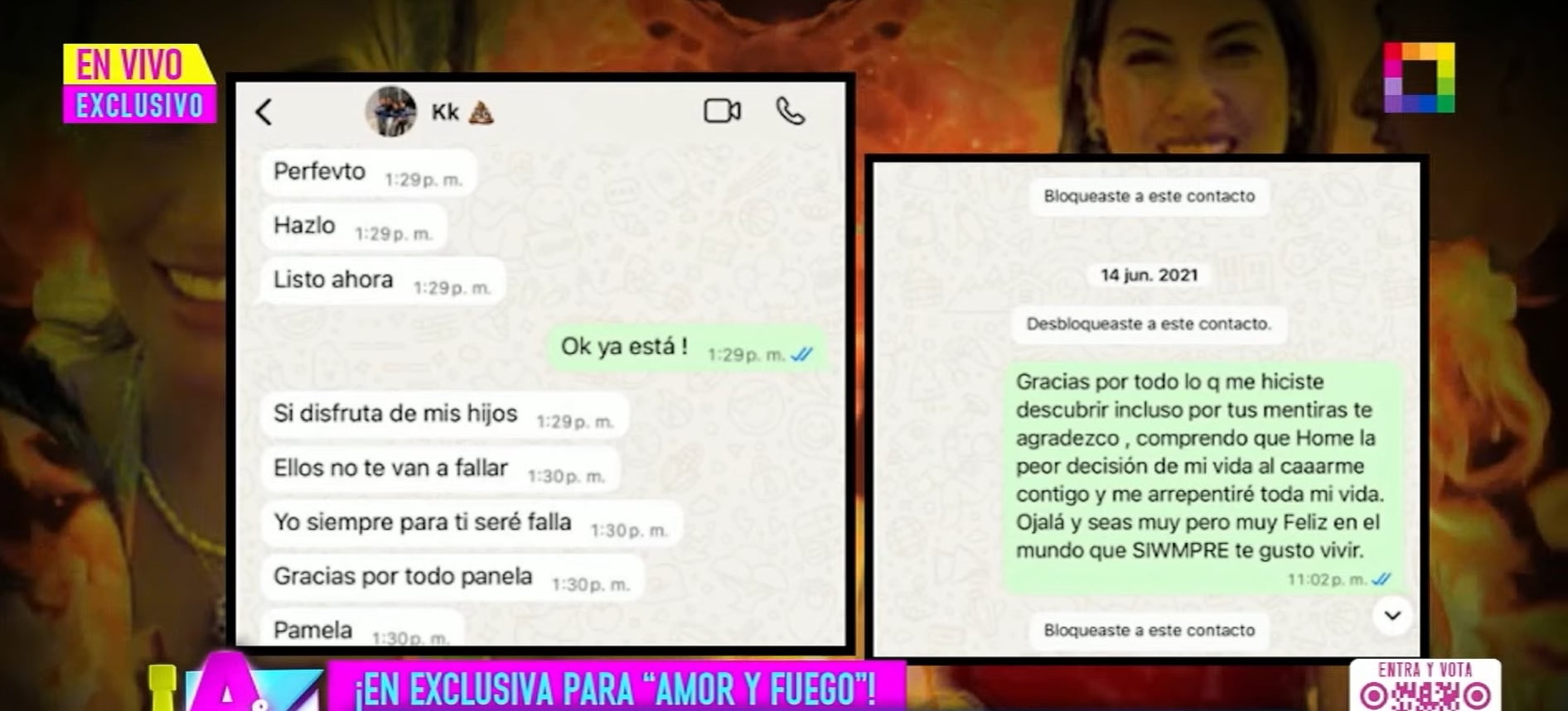 Chats que tuvo la trujillana con Christian Cueva tras enterarse de la infidelidad con Nadeska Widausky. (Foto: Willax)