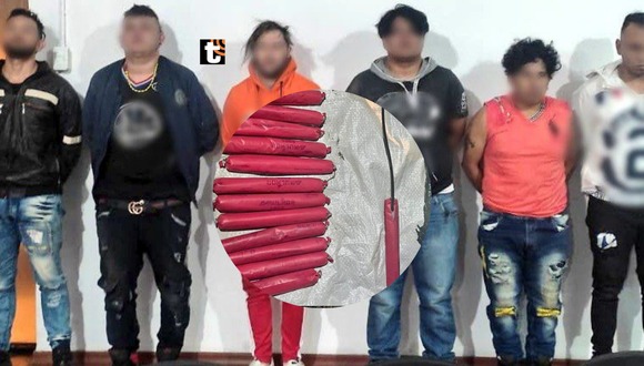 Ecuador captura a siete “terroristas” de Los Lobos con dinamita peruana en Ibarra. (Policía de Ecuador).