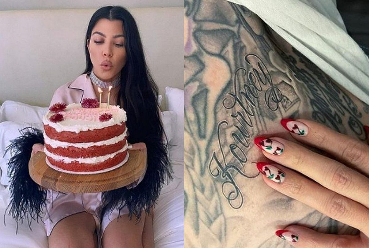 Kourtney Kardashian ya tiene 42 años y su novio Travis Barker se hizo un tatuaje en su honor. (Foto: @kourtneykardashian / Instagram)