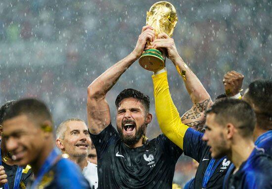 Olivier Giroud no anotó ningún tanto en la Copa del Mundo Rusia 2018 que ganó Francia (Foto: AFP)