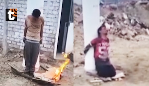 ¡Justicia popular en Ancón! Vecinos capturan a delincuentes, los golpean y casi los queman vivos