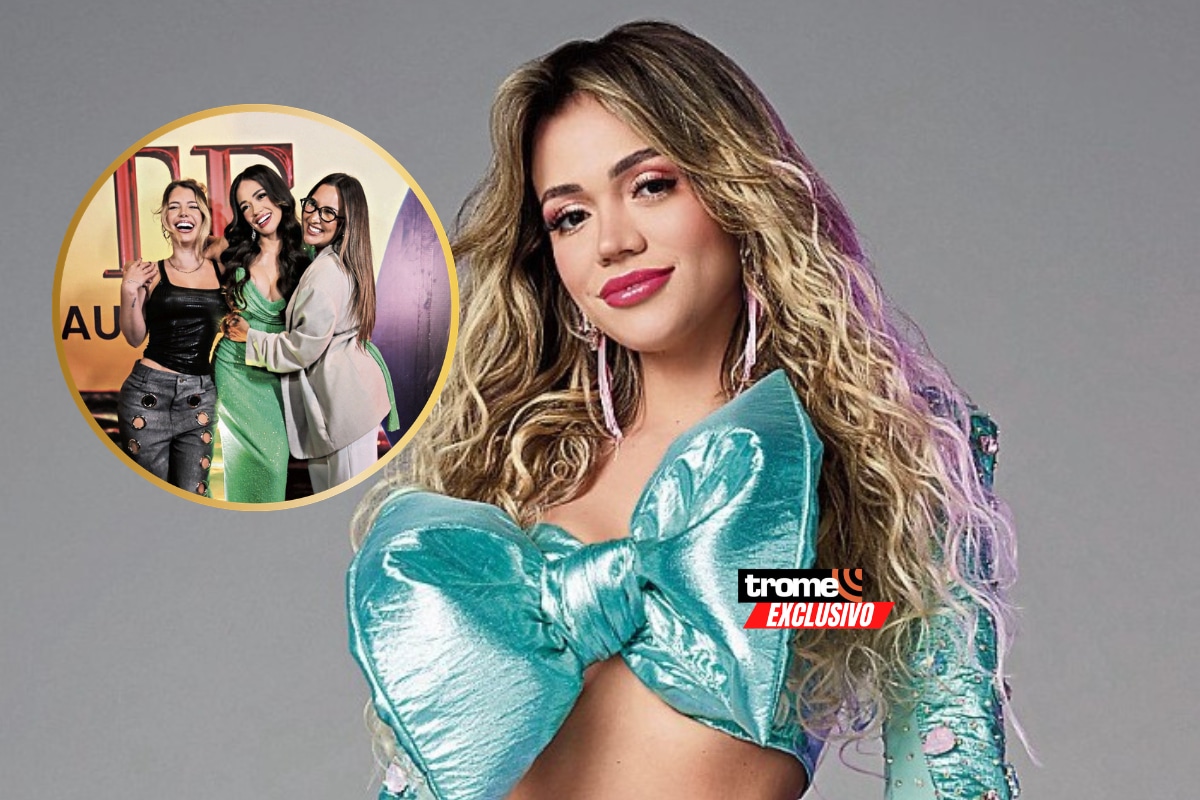 Mayra Goñi con Ale Fuller y Flavia Laos en estreno de Valentina Valiente