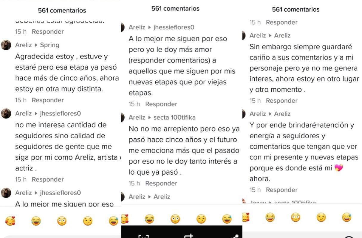 Areliz Benel respondió a los comentarios de sus seguidores en redes sociales. (Foto: Captura de TikTok)