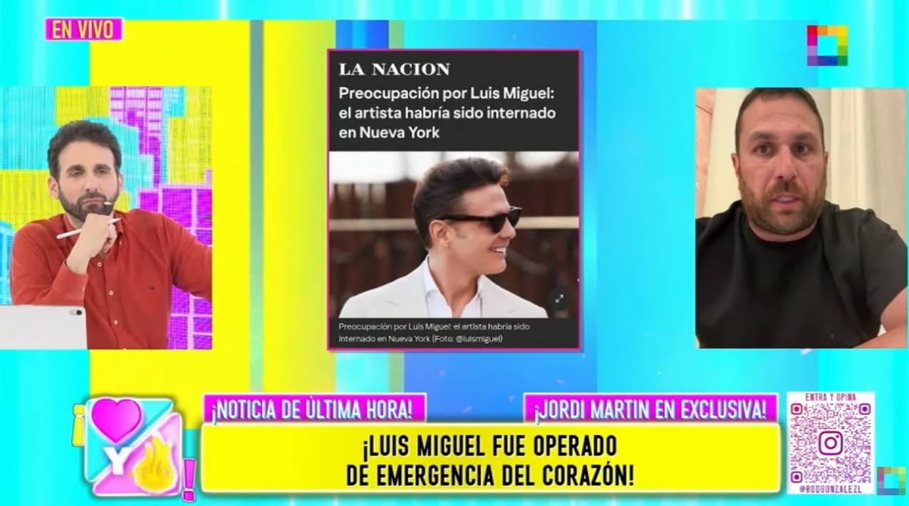 Jordi Martin revela que Luis Miguel ya fue dado de alta.