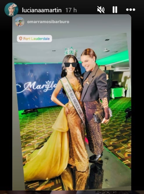 Luciana Martin Arias, hija de Anhelí Arias y Dayron Martin, junto a Jessica Newton.