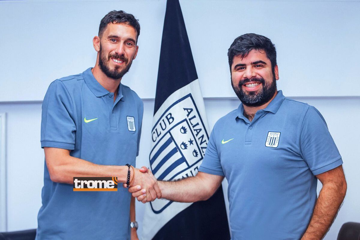 Santiago García recibió bienvendia de José Bellina gerente deportivo de Alianza Lima (Foto: @clubALoficial)