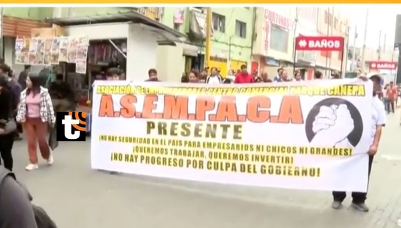 Comerciantes de Gamarra se suman a paro