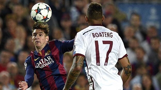 Messi le 'rompió' la cintura a Boateng en semifinales de la Champions League 2014-15. (Foto: AFP)
