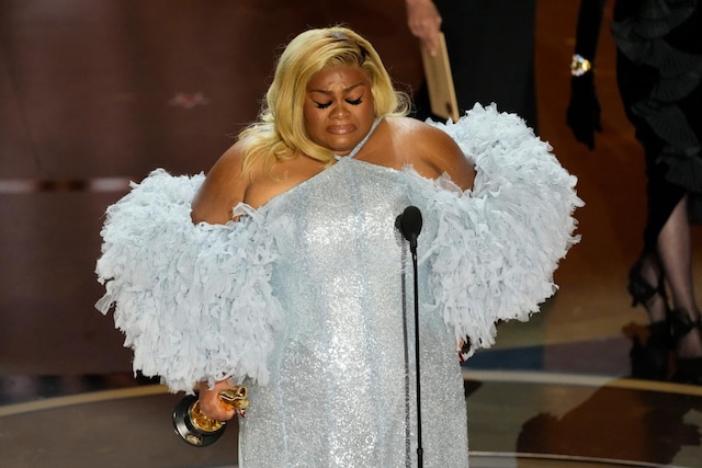 Da'Vine Joy Randolph en su noche triunfal: ganó el Oscar 2024 a la Mejor actriz de reparto por "The Holdovers".