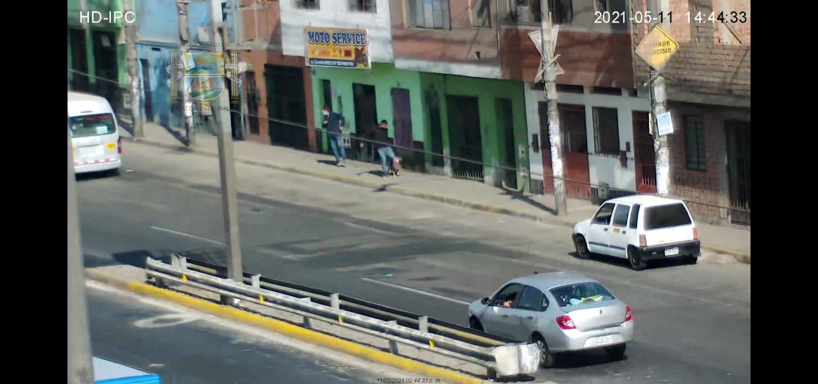 Ratero llevaba a su perro para robar y luego le dio una patada. (Secuencia, número 4)