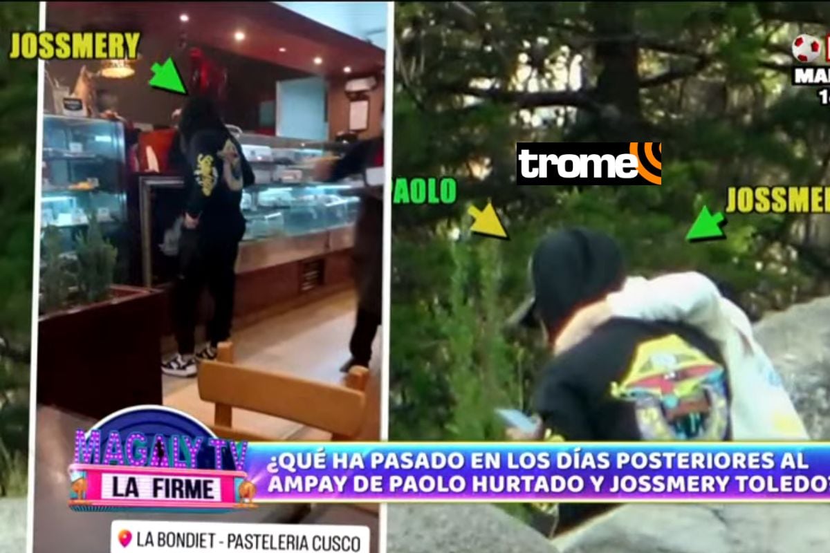 Jossmery Toledo es captada usando polera de Paolo Hurtado tras su ampay en Cusco. (Foto: Captura)