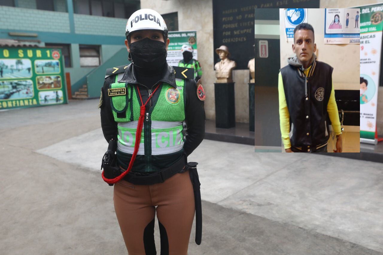 Suboficial de tercera PNP, Criss Sarmiento, intervino a presunto secuestrador. | Foto: Gonzalo Cördova