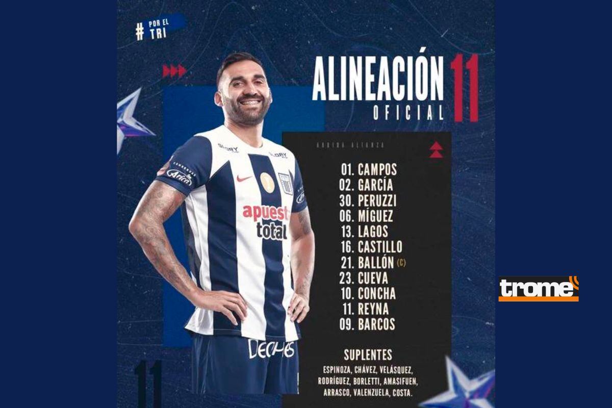 Este es el once de Alianza Lima confirmado (@clubALoficial)