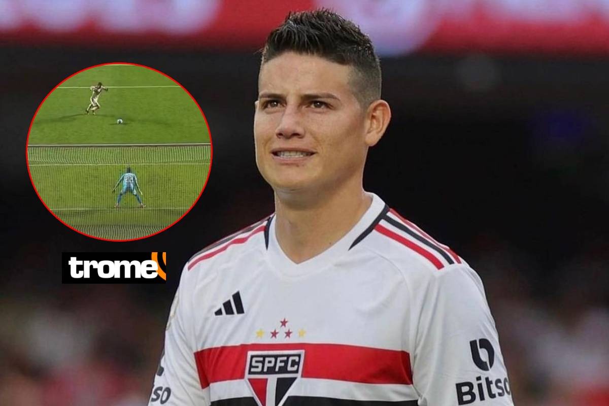 James Rodríguez falló penal ante LDU que provocó la eliminación de Sao Paulo en los cuartos de Copa Sudamericana. Foto: Captura DirecTV Sports