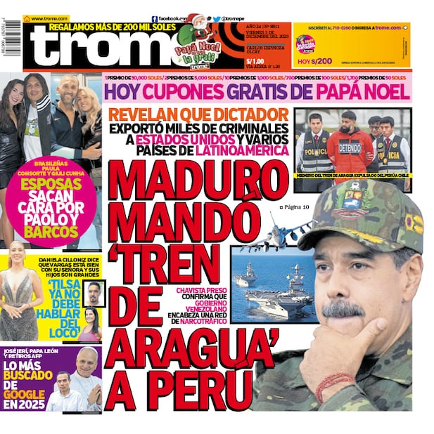 Portada Trome viernes 5 de diciembre de 2025
