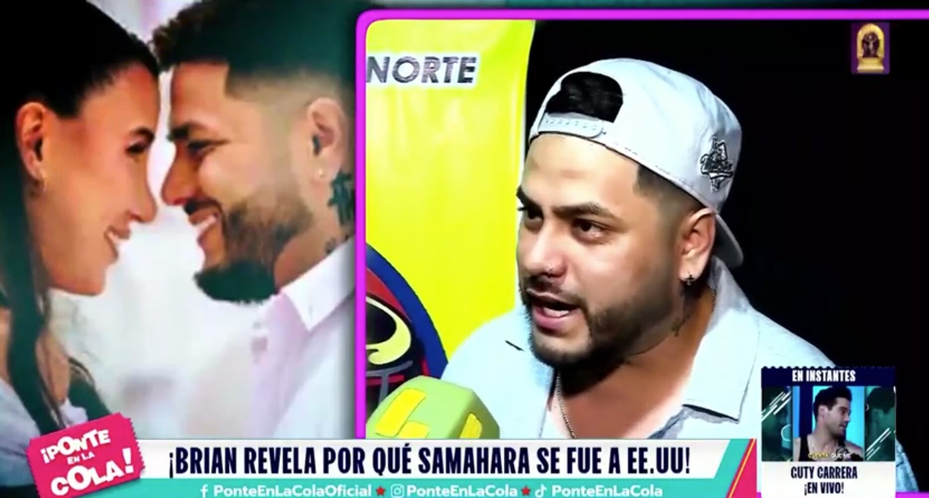 Cantante revela que la influencer no se quedará en USA para dar a luz. (Fuente: Ponte en la cola - Latina)