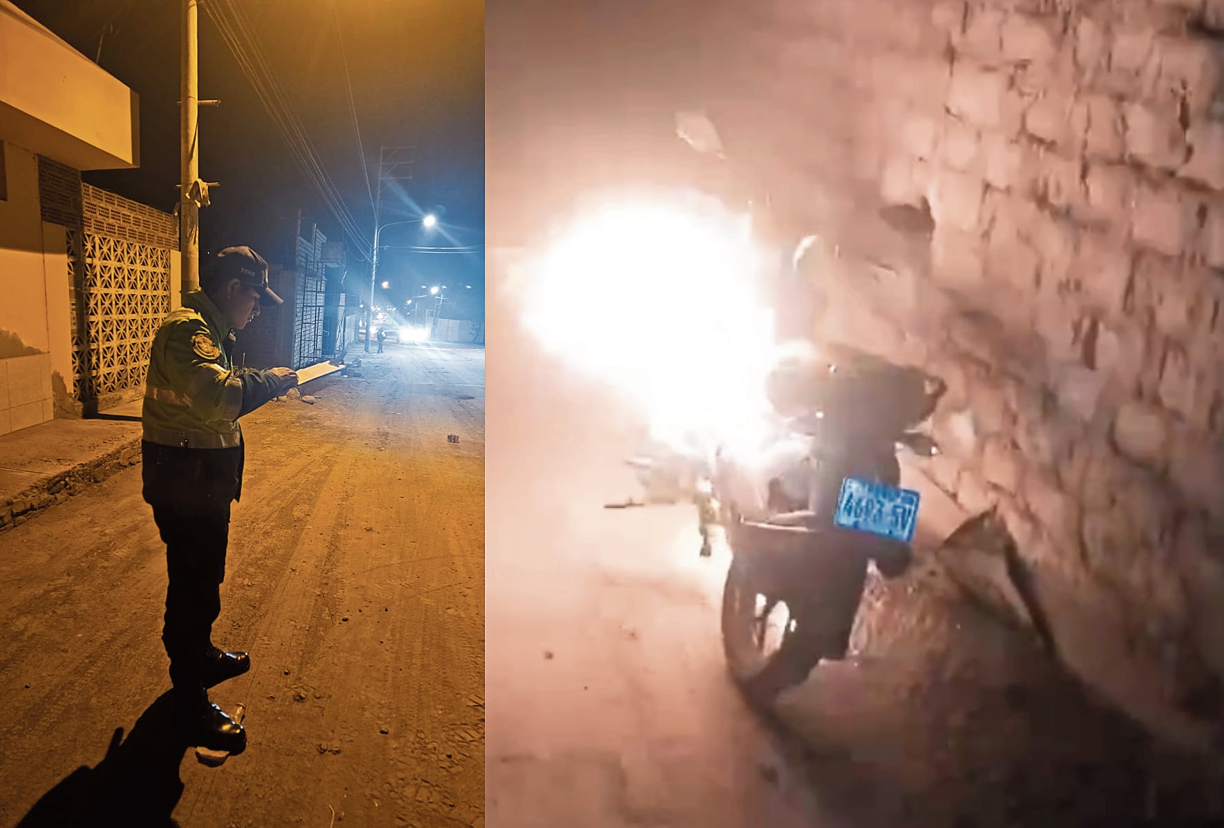 Hace un tiempo 'Los Orientales' grabaron también como incendiaron el vehículo menor. (Foto: GEC)