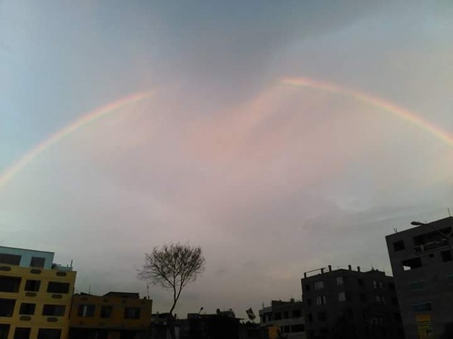 Arcoíris en Lima. Foto: Twitter