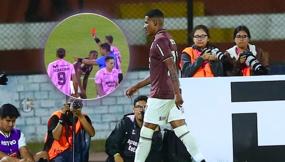 Tarjeta roja para José Carabalí por falta sobre Luis Urruti en el Universitario vs. Sport Boys. (Video: L1 MAX)