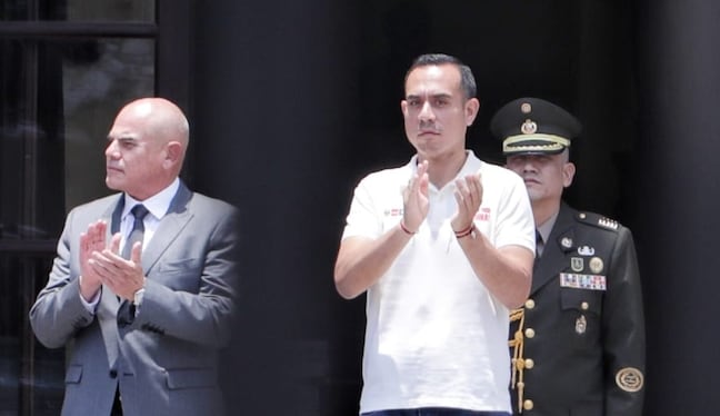 Presidente José Jerí participa en cambio de guardia. (Foto: Julio Reaño/@photo.gec)