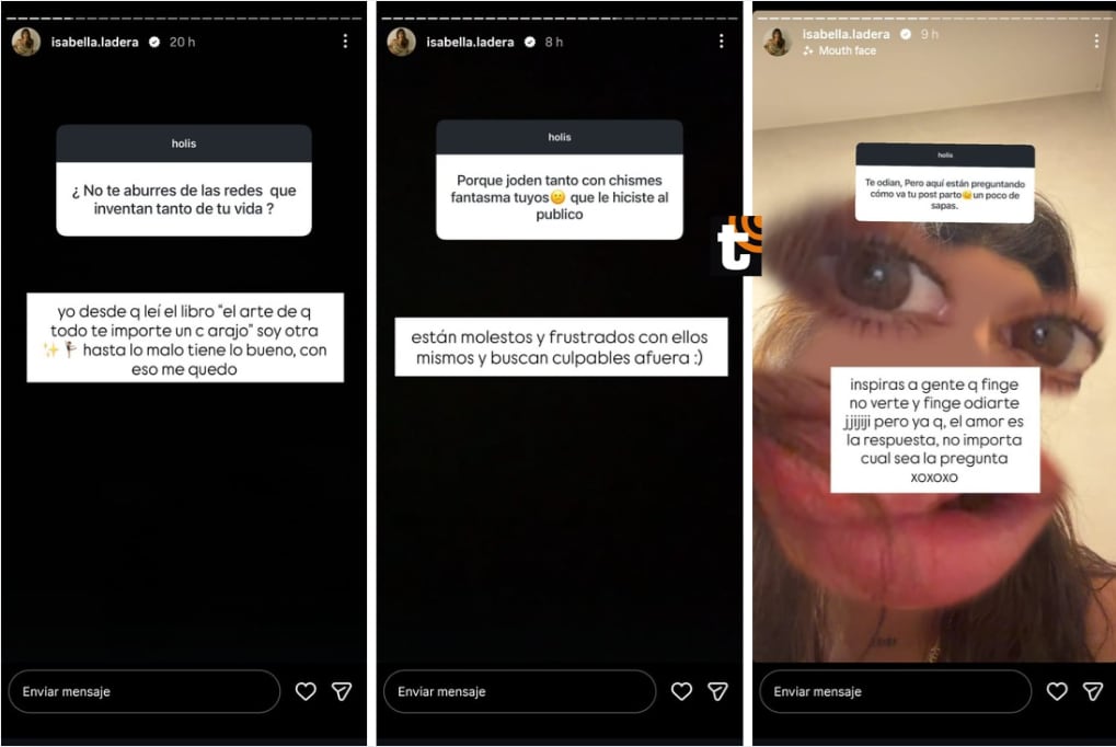 Isabella Ladera, pareja de Hugo García, responde con todo tras especulaciones de su vida.