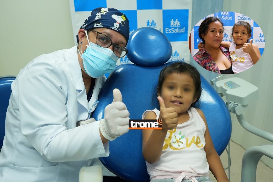 En el hospital Guillermo Almenara un equipo de médicos logró extraer con éxito la aguja que se incrustó en la mandíbula de una niña.. (EsSalud / Isabel Medina / Trome).