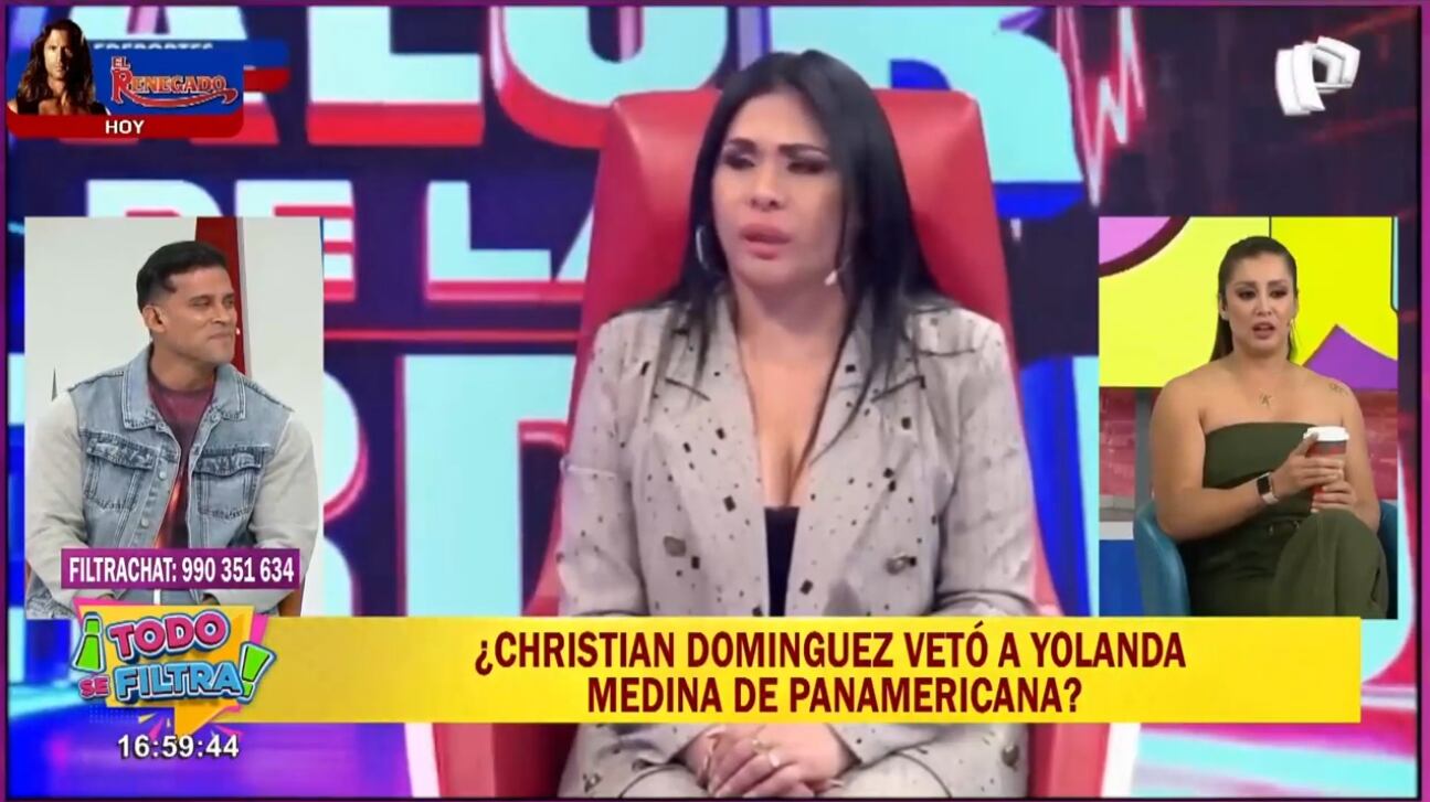 Christian Domínguez niega haber vetado a Yolanda Medina en sus programas y entiende que haya salido a favor de Pamela Franco cuando fue ampayado.