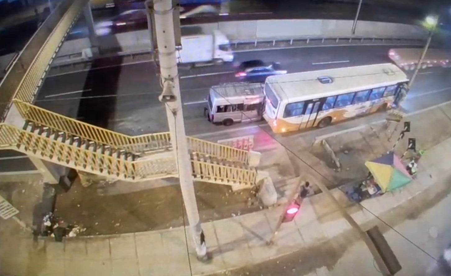 Captura de vídeo del momento del accidente.